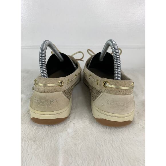 Sperry Top Sider Angelfish Gold Sparkle Boat Shoes Women’s Size 8 - Picture 3 of 8
